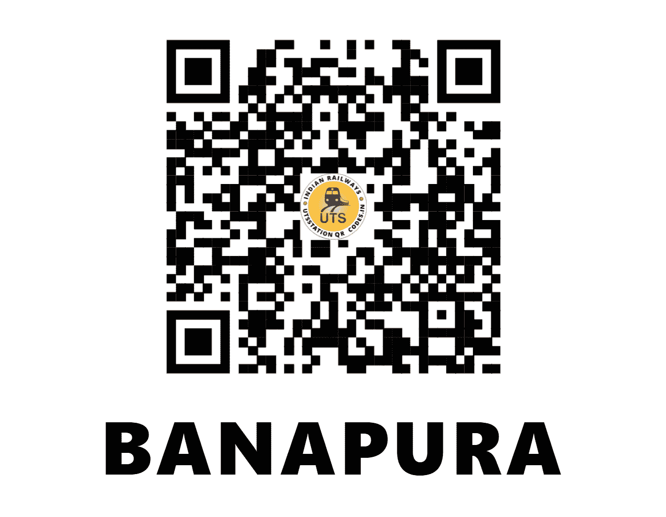 UTS QR Code for BANAPURA - BPF - WC (MADHYA PRADESH)